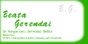 beata gerendai business card